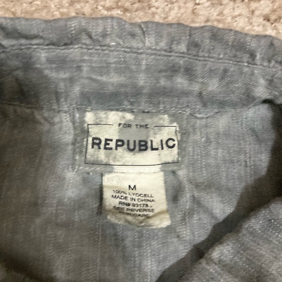 FOR THE REPUBLIC LONG SLEEVE SHIRT EMBROIDERED FLOWERS - Picture 6 of 6